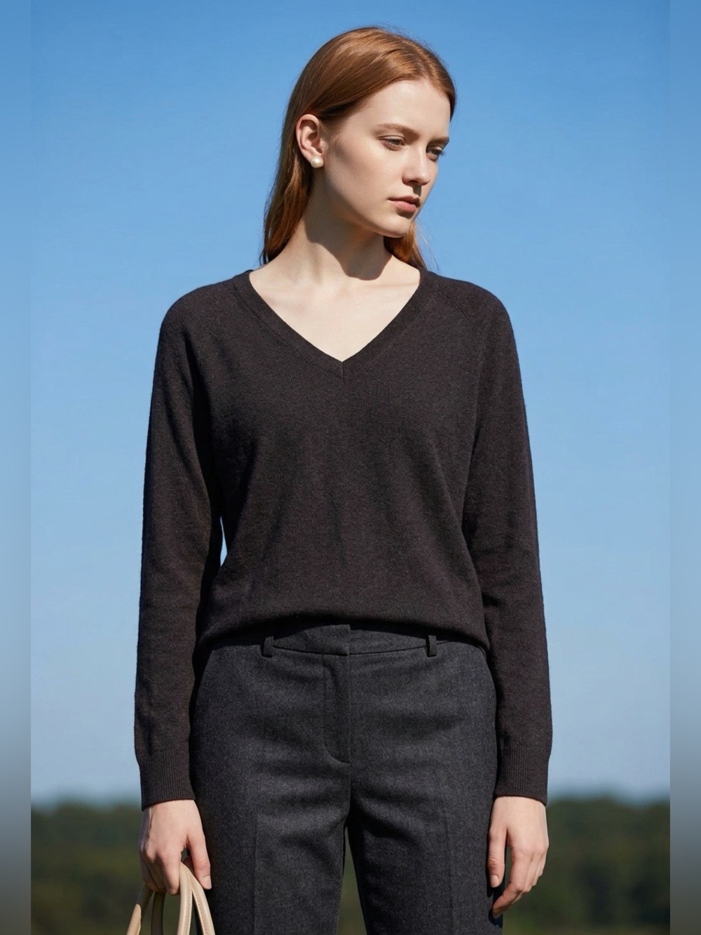 Banana Republic XS Black Mixed Media Pleated Long Sleeve Blouse